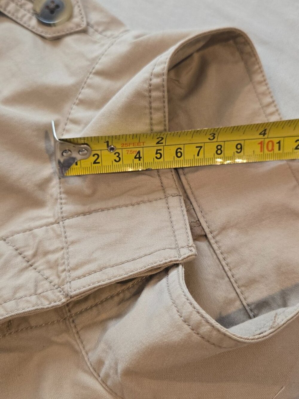 LOFT Tan Utility Jacket Safari Cargo Field Coat Size M NWOT - Picture 12 of 12